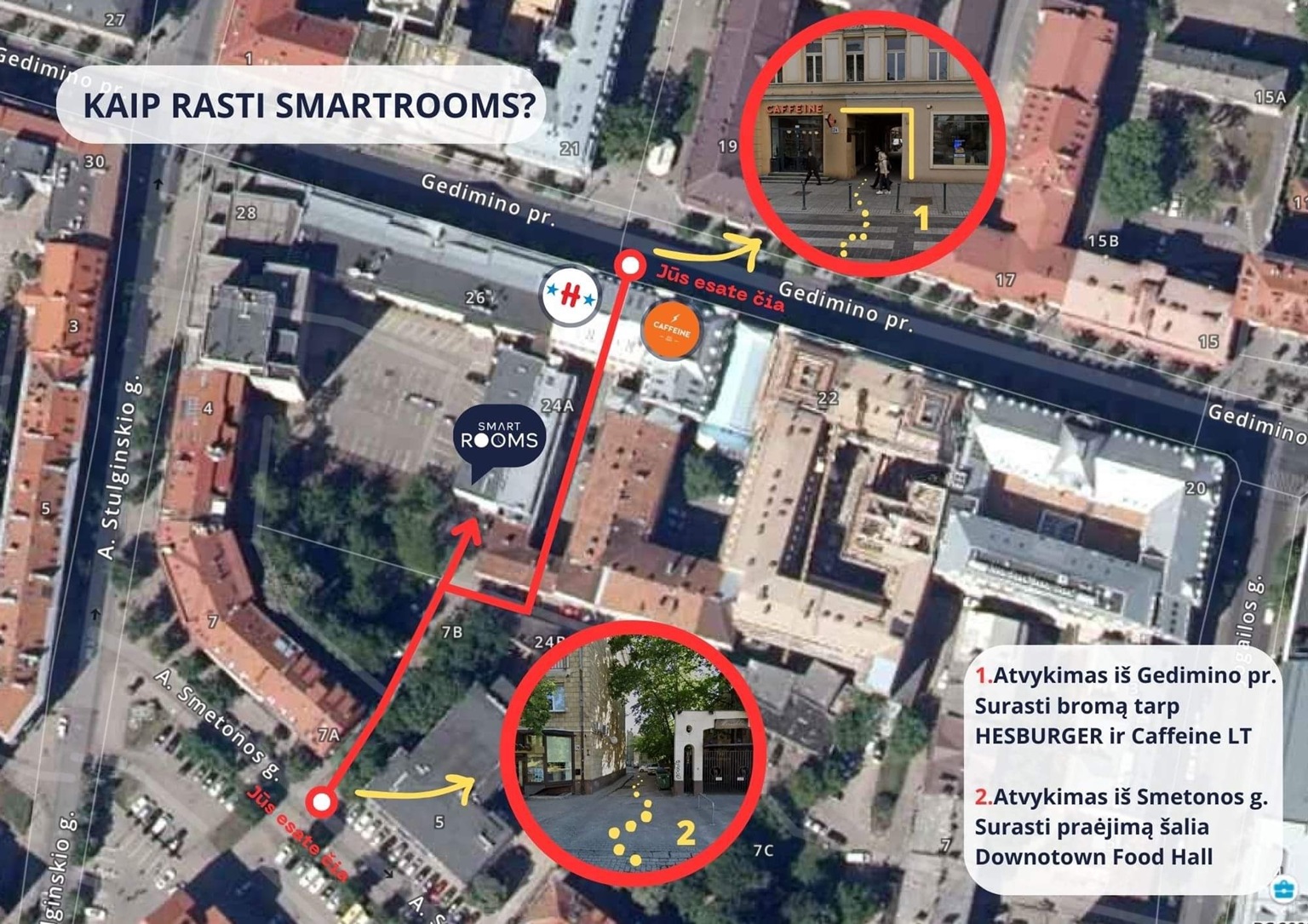 Kaip rasti Smartrooms žemėlapis